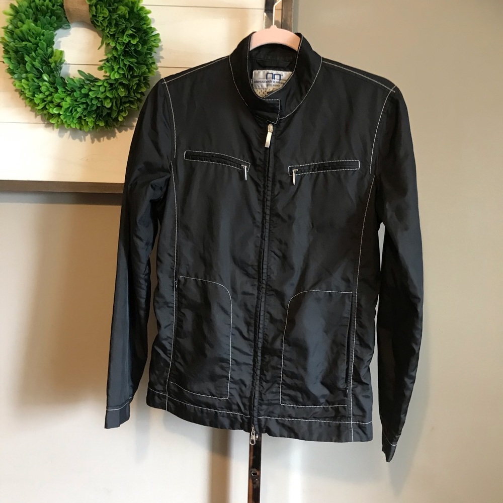 Alessandro Albanese Luxury Nylon WBlack Jacket Med